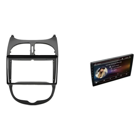 Kit Peugeot: Adaptador Bisel Radio Android Negro + Pantalla Táctil 9'' Gps Wifi Waze Videos