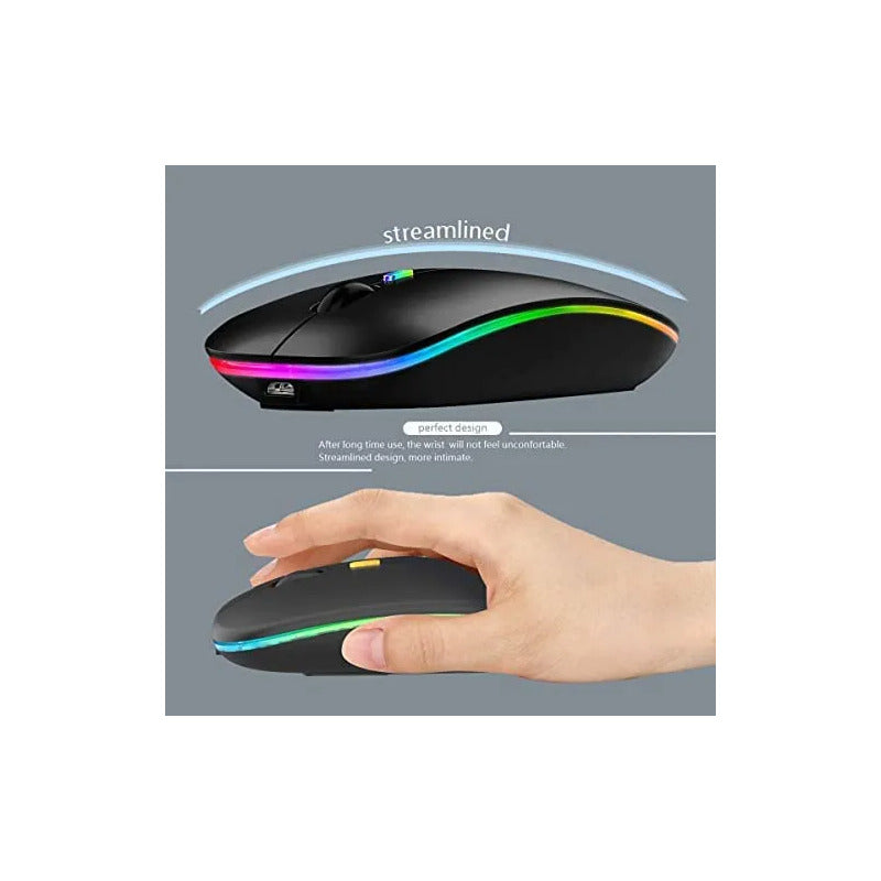 Kit Teclado Mouse Inalámbrico Bluetooth Español Recargable  Plateado