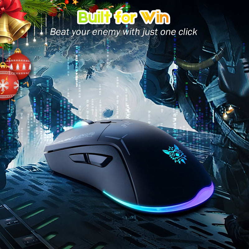 Mouse Gamer Inalámbrico Onikuma Cw917 Black Negro