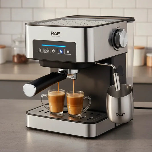 Cafetera Café Espresso Cappuchino Espumador De Leche Automat Plateado