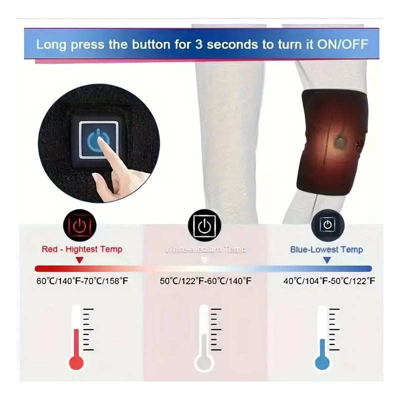 Rodillera Con Temperatura Ajustable Rodilla Calienta Usb