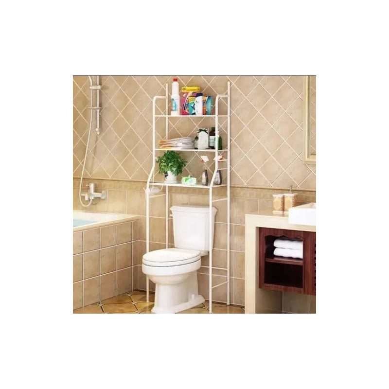 Estante Organizador Metálico Lavandería O Baño Repiza Blanco