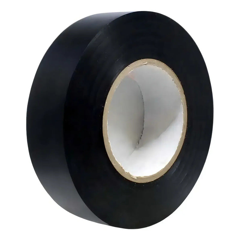 Pack X10 Cinta / Huincha Aisladora 18mm X 10m Negro Lisa