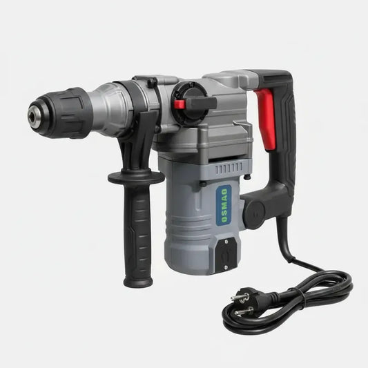 Rotomartillo Eléctrico Osmao Maleta Brocas Y Cinceles 1100w Gris Oscuro 50/60hz