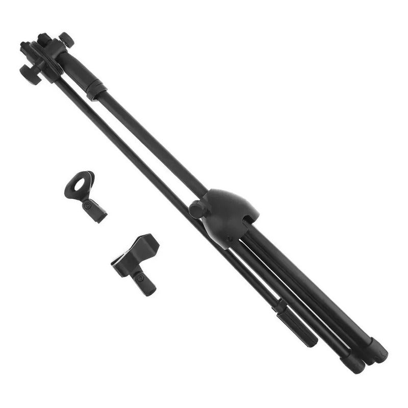 Soporte Pedestal De Micrófono Con Boom Metálico / Atril Negro