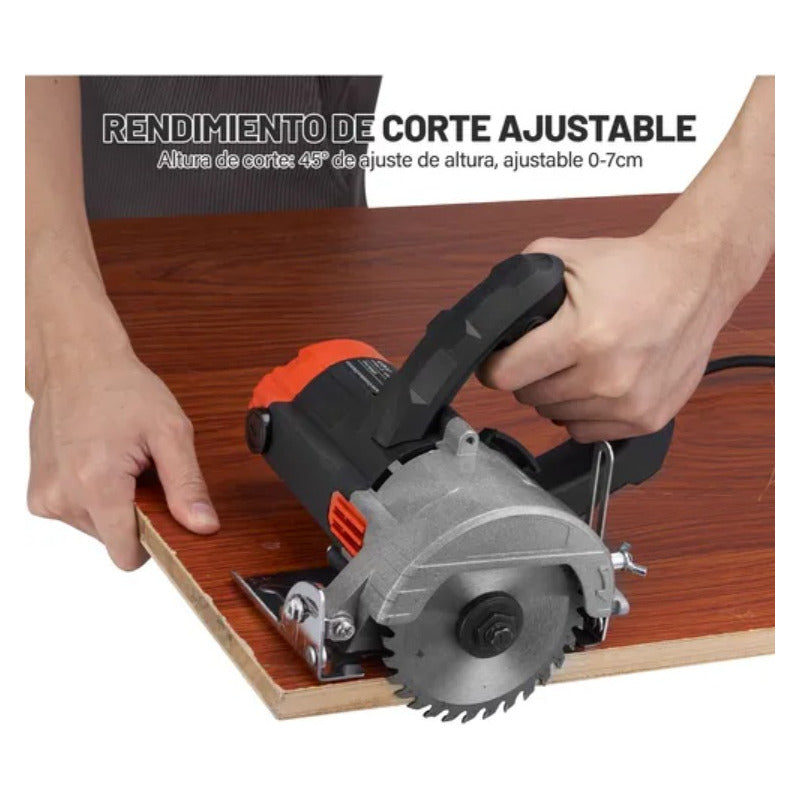 Sierra Circular Marmol Madera Concreto Cortadora De Mano Naranja 50
