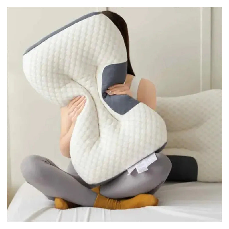 Almohada Ortopédica  Cervical Curva Cojín Libre Presión Blanco
