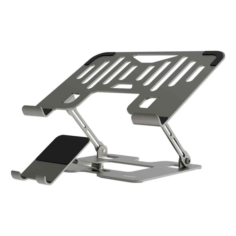 Soporte Laptop Y Telefono Plegable Antideslizante Portátil Gris