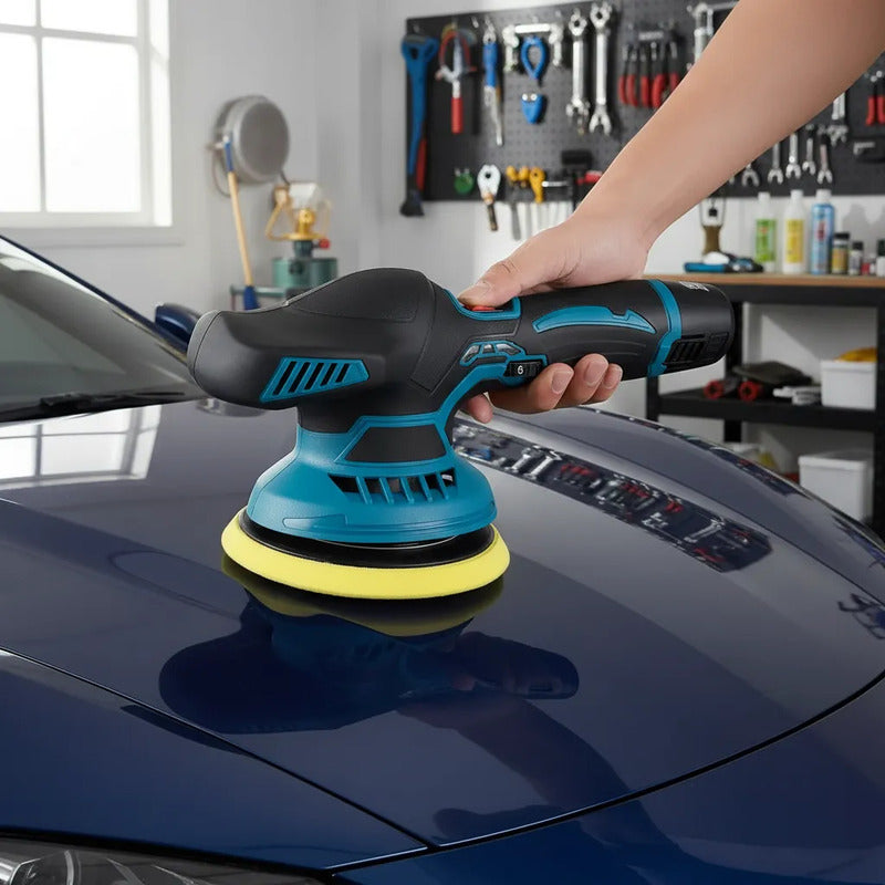 Pulidora De Auto Recargable Eléctrica Con Accesorios 12v Turquesa