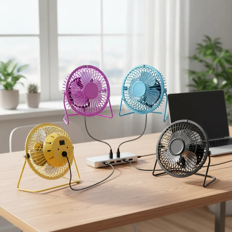Ventilador Mini Fan Sobremesa Usb Ajustable Usb Silencioso Hombres