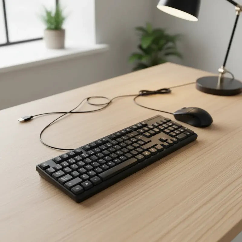 Set De Teclado Y Mouse Alambrico Negro Weibo Modelo H-8810 Negro
