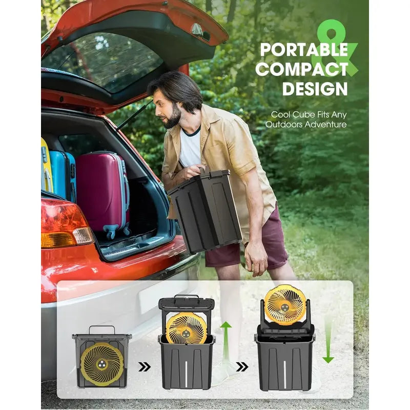 Ventilador Refrescante Portátil Recargable Nebulizador