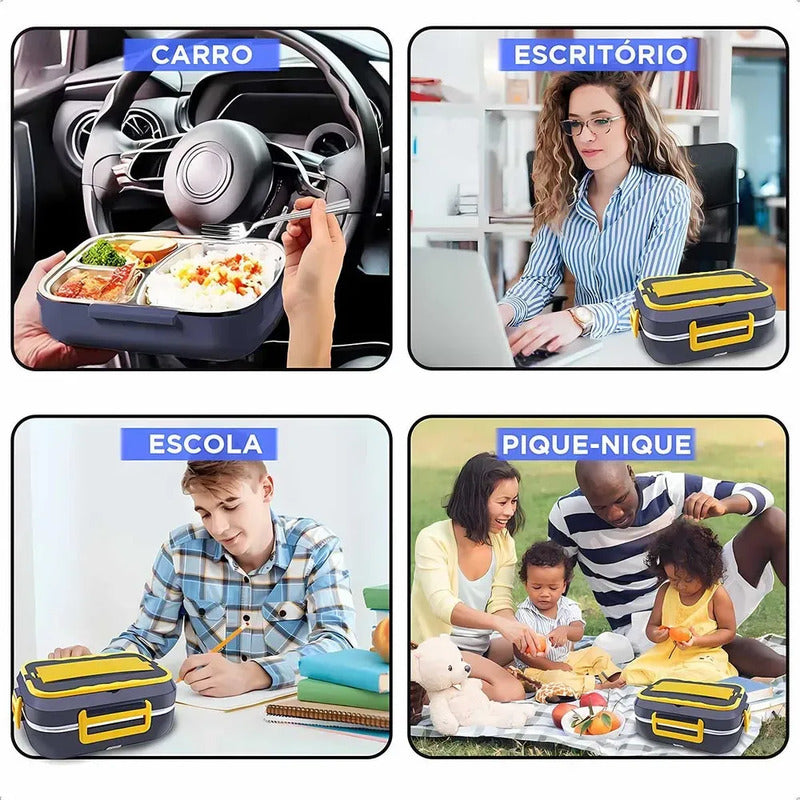 Lonchera Eléctrica Portátil Fiambrera Calentador De Comida Agua