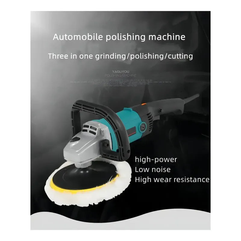 Máquina Para Pulir Coche Y Encerar Pulidora Electrica 220v Azul Acero