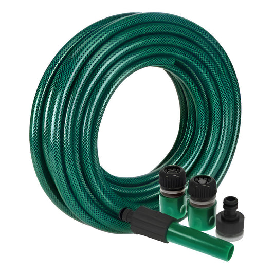 Manguera Reforzada 1/2 Pulgada 20 Mts Mas Pistola Y Acoples Verde