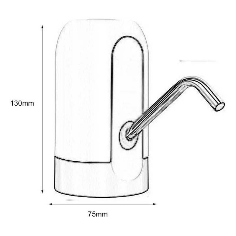 Dispensador Bomba Agua Electrinico Recargable Usb Botellon Negro