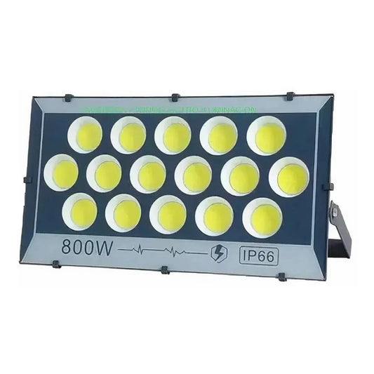 Foco Proyector 800w Reflector Canchas Cultivo Industrial Negro Blanco Frío