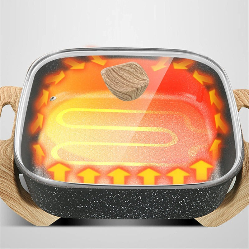 Sartén Eléctrico Olla Electrica Olla Inteligente Familiar - Blanco - 50 Hz X 60 Hz