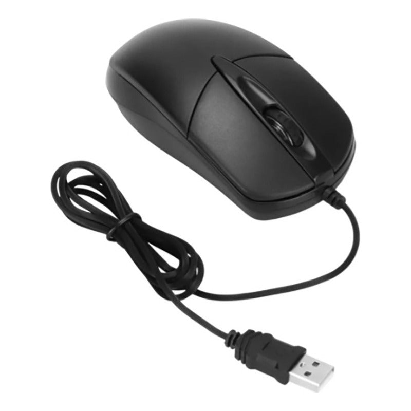 Kit Teclado Y Mouse Alámbrico Oficina Hogar Cableado