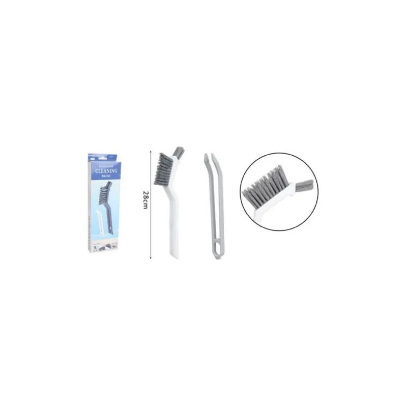 Pack X2 Cepillos Para Grietas Baño Herramientas Limpieza Wc Azul Acero