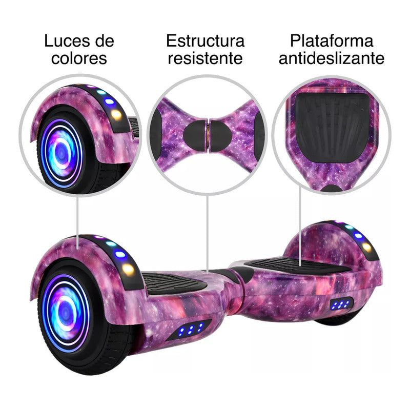Hoverboard Smart Balance Con Casco Batería Bluetooth Y Luces