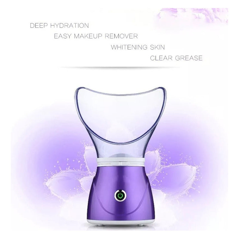 Sauna Facial Profesional Inhalador De Vapor Spa Vaporizador Morado