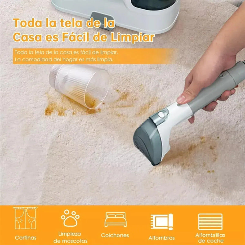 Aspiradora Lava Alfombra Tapicería Inyección Limpieza Profun Blanco