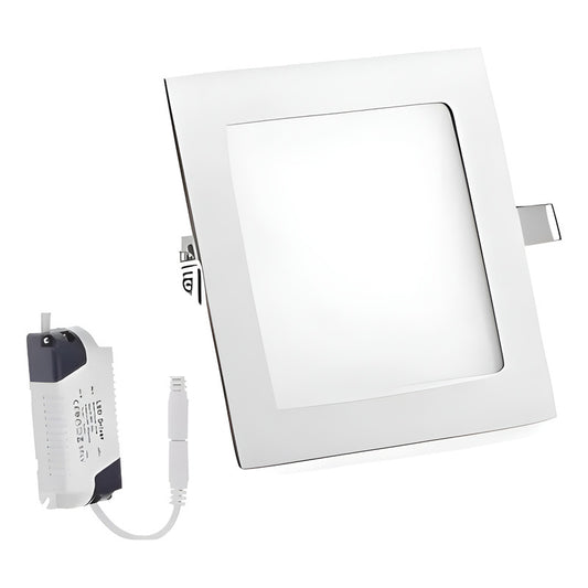Pack X4 Foco Panel Plafón Led 18w Embutido Cuadrado Luz Frio