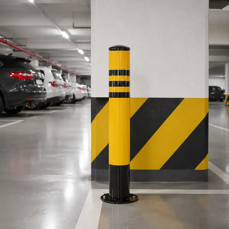 Bolardo Seguridad Poste Tubo Estacionamiento Banda Reflectiv Amarillo