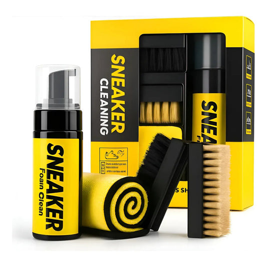 Kit De Limpieza Zapatillas Espuma Limpiador Blanqueadora Negro