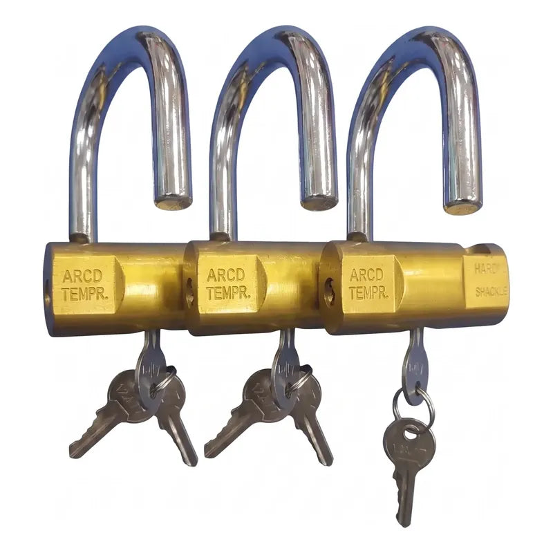 Pack X3 Candado Pequeño Llave Casillero Puerta Locker Maleta 60mm