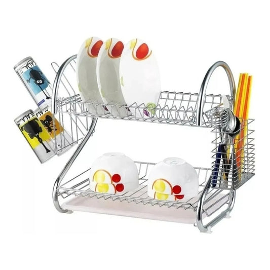 Secador Escurridor De Loza Platos Inoxidable Grande