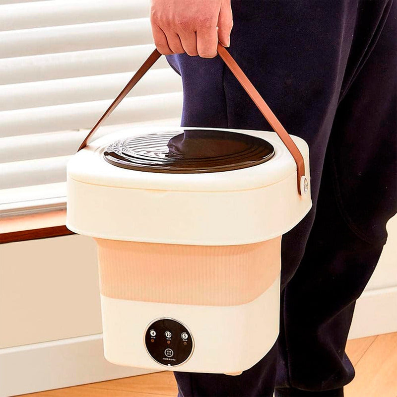 Mini Lavadora Portátil Plegable Personal Hogar Elegante Blanco
