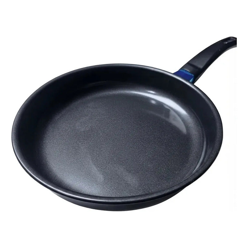 Sartén Redonda De Cerámica Antiadherente Negra De 24cm