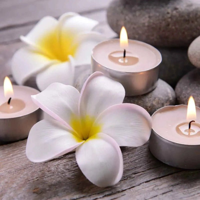Pack Velas Tealight Blancas Decorativas Hogar Oficina 50/150 Blanco Lisa Sin Aroma 50