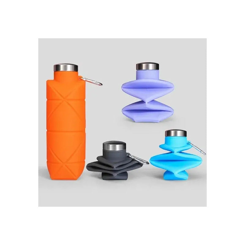 Botella Plegable Deportiva Portátil 100% Silicona Variado