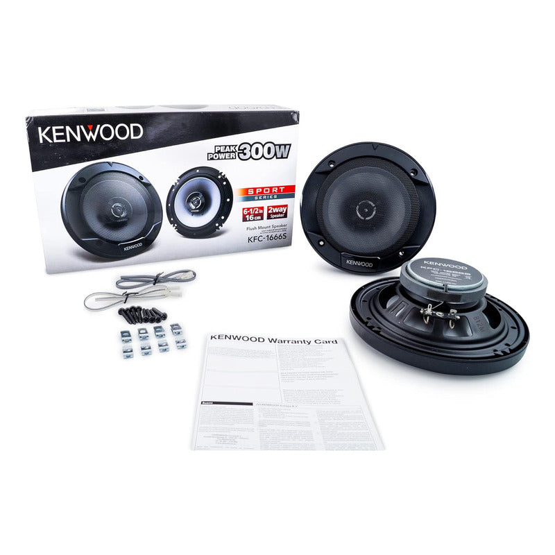 Par De Parlantes Kenwood Kfc 1666s 300 Watts 6 Pulgadas Negro