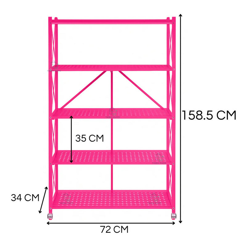 Repisa Estantería 5 Niveles Metalico Estanteplegable 50kg Ne Violeta