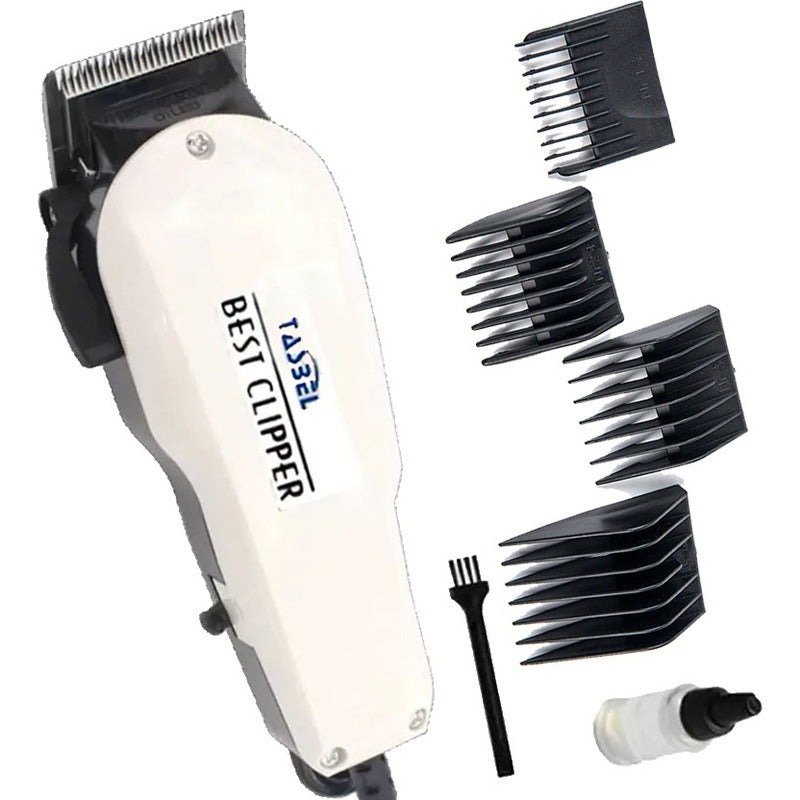 Maquina Para Afeitar Rasurar Barba Cabello Tasbel Cableada Blanco