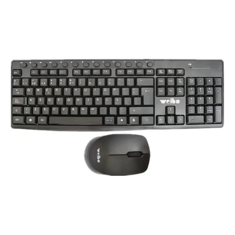 Teclado Y Mouse  Inalambrico 2.4 Ghz Con Teclado Numerico Negro