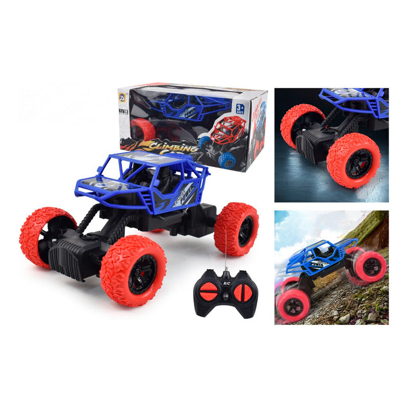 Vehículo Control Remoto Pilas Climbing Car Y Deportivo Azul