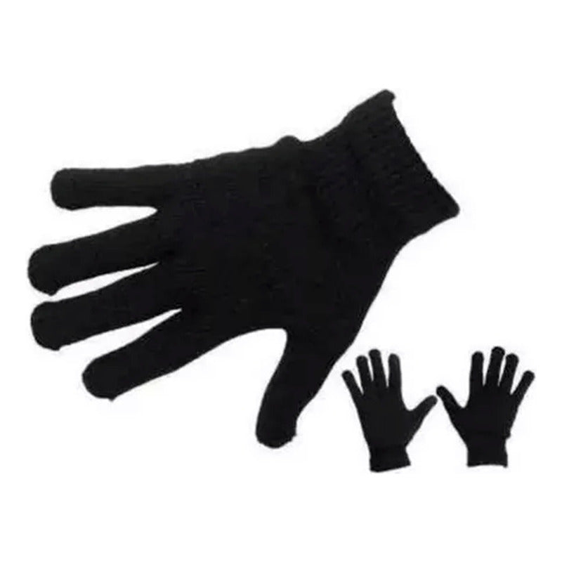 Guante Lana Térmico Para El Clima Frío Polar Colores Surtido Negro