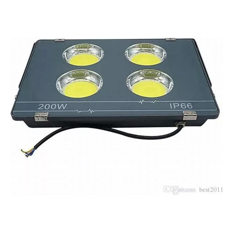 Foco Proyector 200w Led Con Base Sellado Para Intemperie
