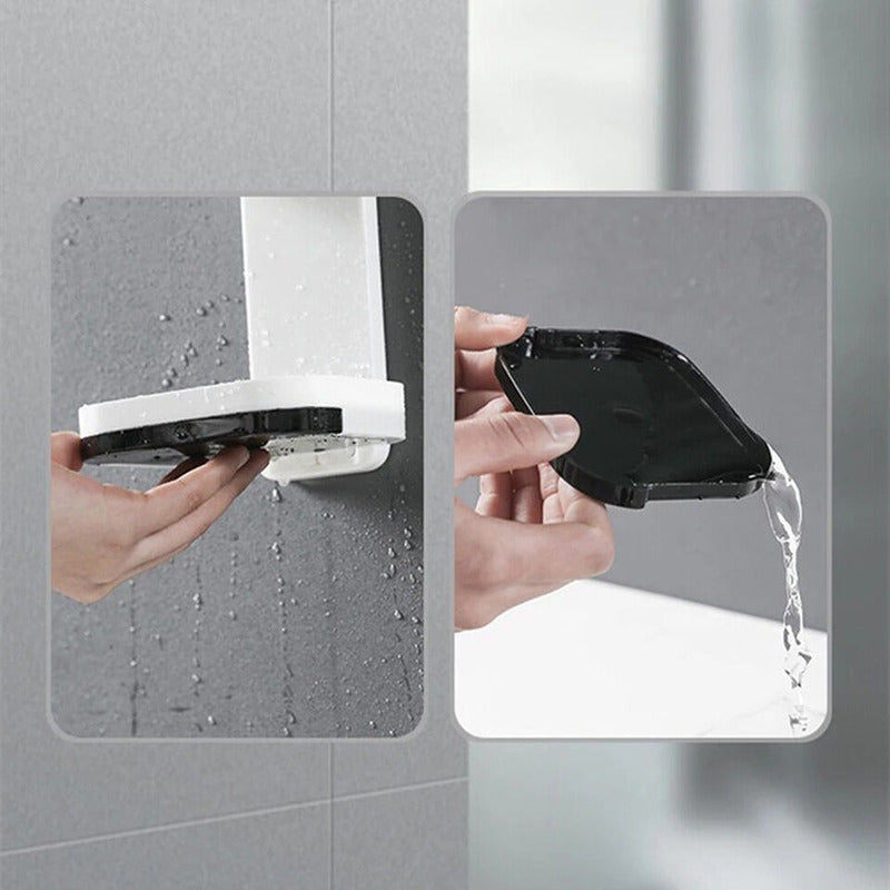 Jabonera Doble Para Pared De Plástico Resistente