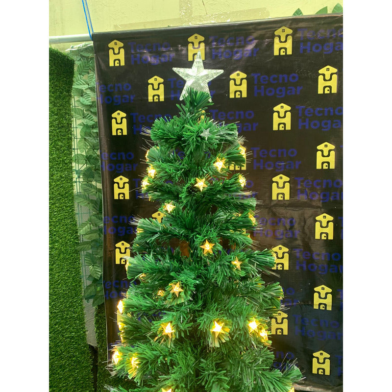 Arbol Navidad Con Luces Incorporadas + Estrella 1.70cm Verde