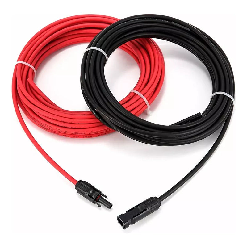 Cable Fotovoltaico Solar 6mm Negro Y Rojo Rollo De 10mts