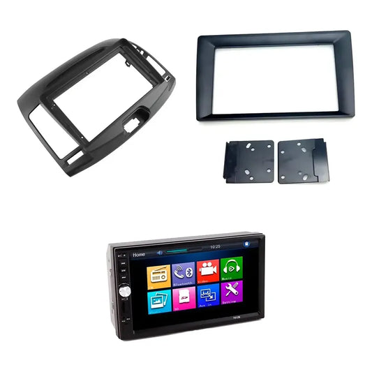 Kit Hyundai: Bisel Elantra 2006-2010 9 + Radio 2 Din Mp5 Mirror Link + Adaptador 9 A 7