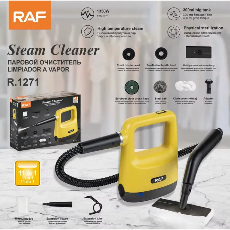 Limpiadora A Vapor De Mano Raf R.1271 300ml Amarilla Amarillo