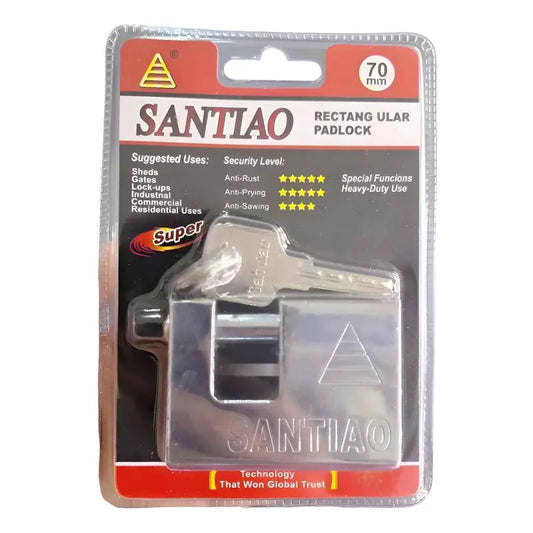 Pack X3 Candado Seguridad + 3 Llaves Antinapoleón 70mm//90mm Pack X3 70mm