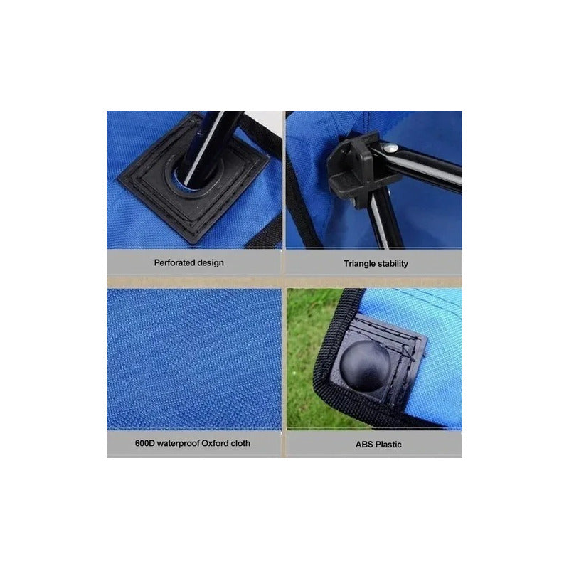 Silla Plegable Con Bolso Con Porta Vasos Resistente